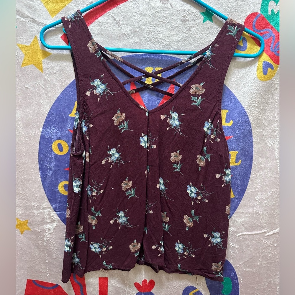 Burgundy tank top